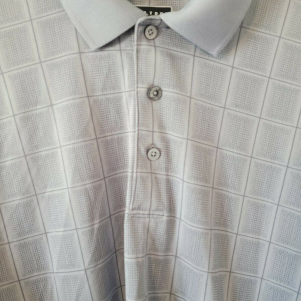 Men’s Grey PGA Tour Polo Golf Shirt Size Large
